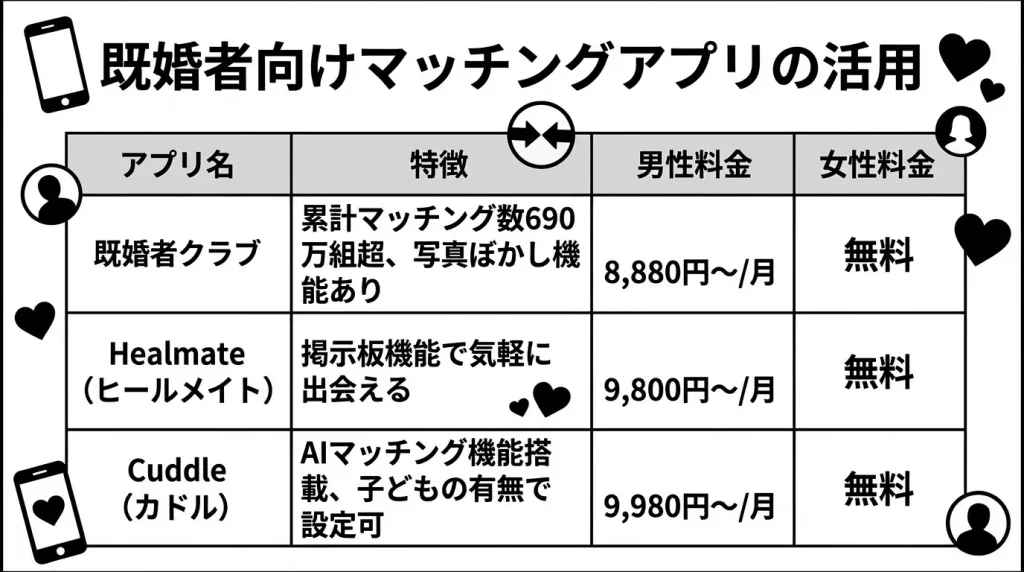 既婚者向けマッチングアプリの活用