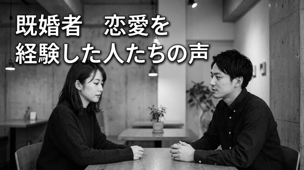 既婚者恋愛を経験した人たちのリアルな声