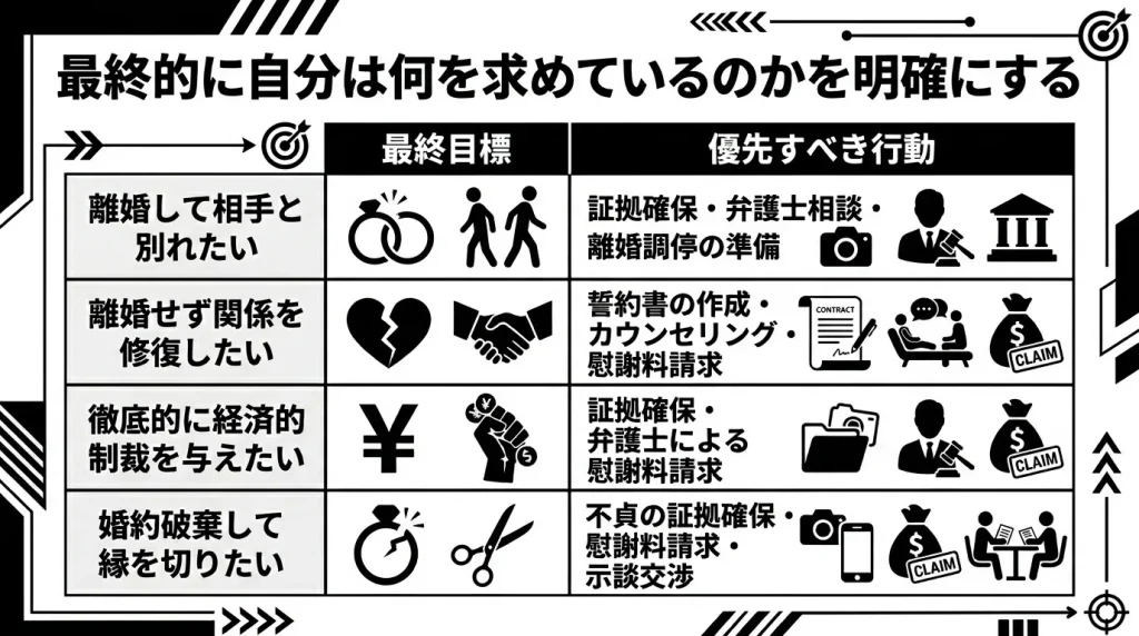 最終的に自分は何を求めているのかを明確にする