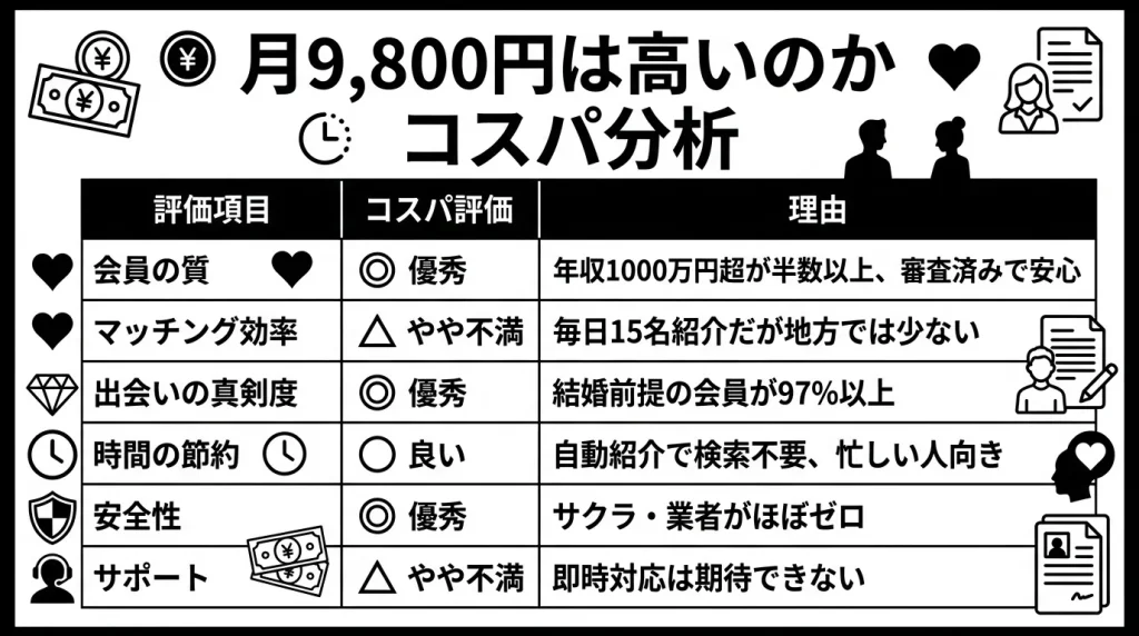 月額9,800円は高いのか コスパ分析