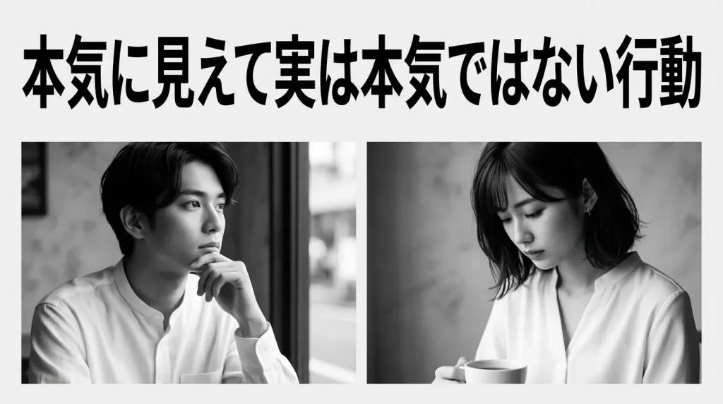 本気に見えて実は本気ではない行動（見落としがちな落とし穴）