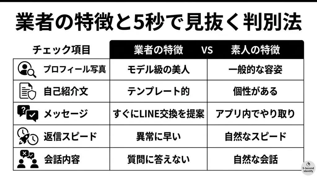 業者の特徴と5秒で見抜く判別法