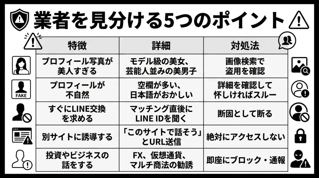 業者を見分ける5つのポイント