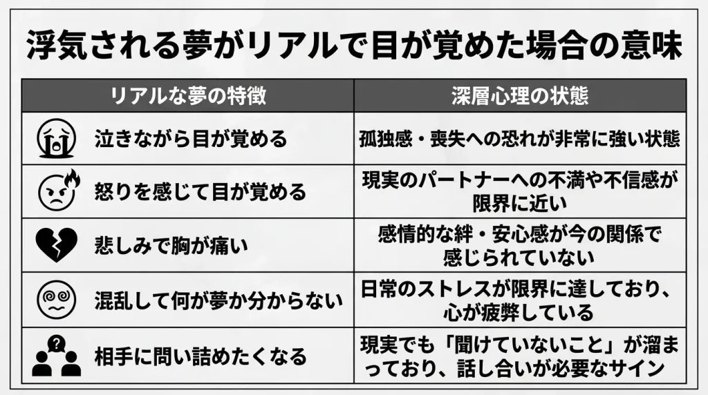浮気される夢がリアルで目が覚めた場合の意味