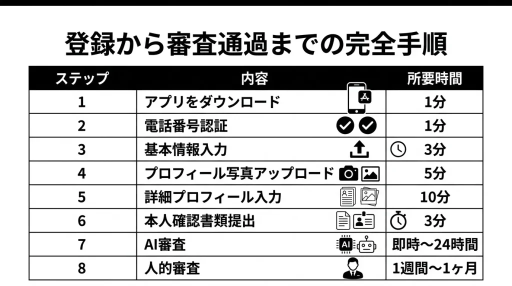 登録から審査通過までの完全手順