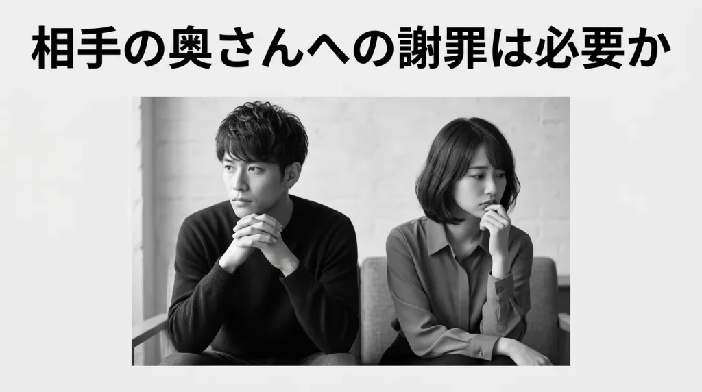 相手の奥さんへの謝罪は必要か