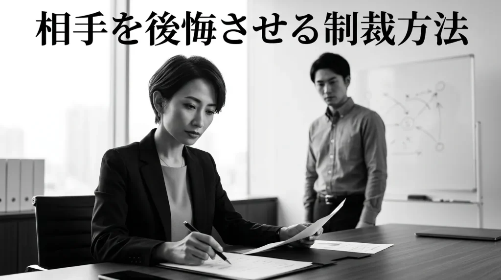 相手を本当に後悔させる合法的な制裁方法