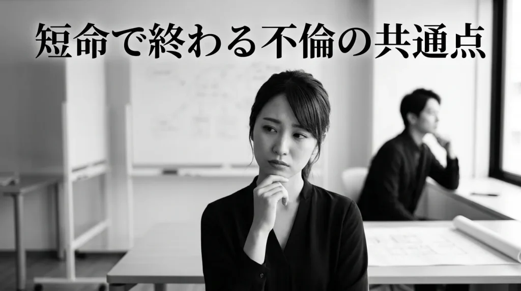 短命で終わる不倫に共通する行動パターン