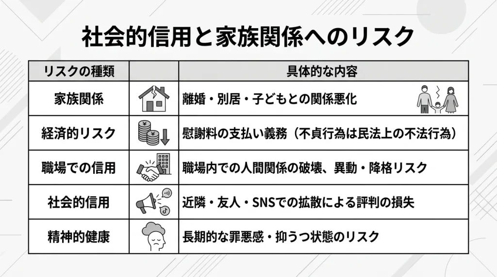 社会的信用と家族関係へのリスク