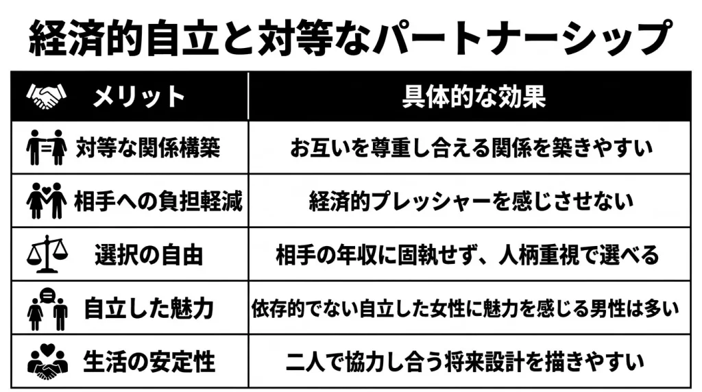 経済的自立と対等なパートナーシップ