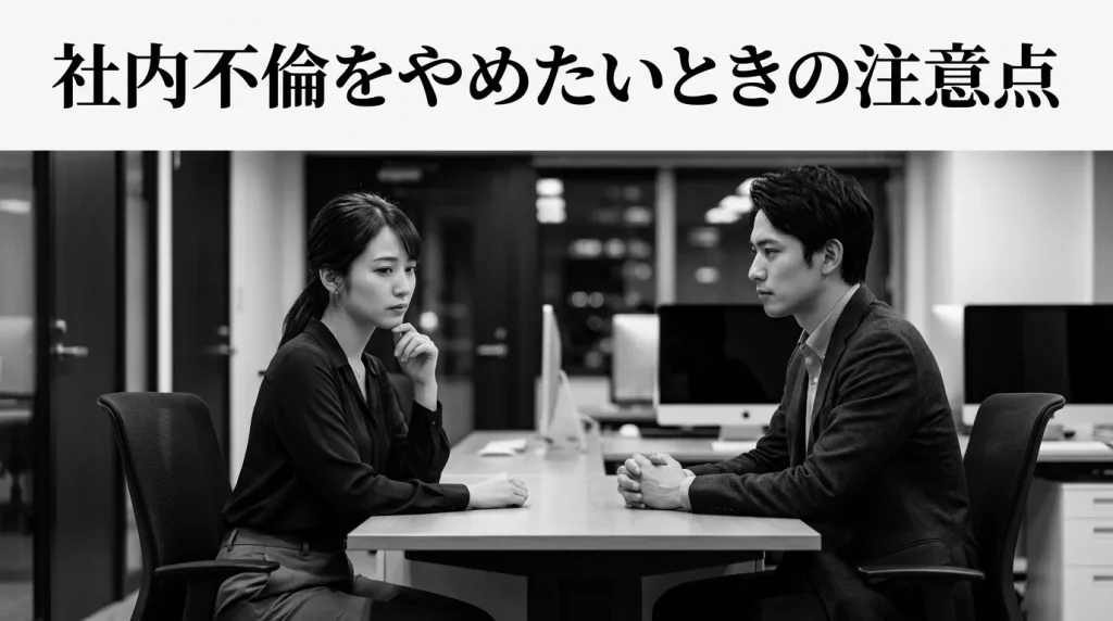職場での不倫（社内不倫）をやめたいときの注意点