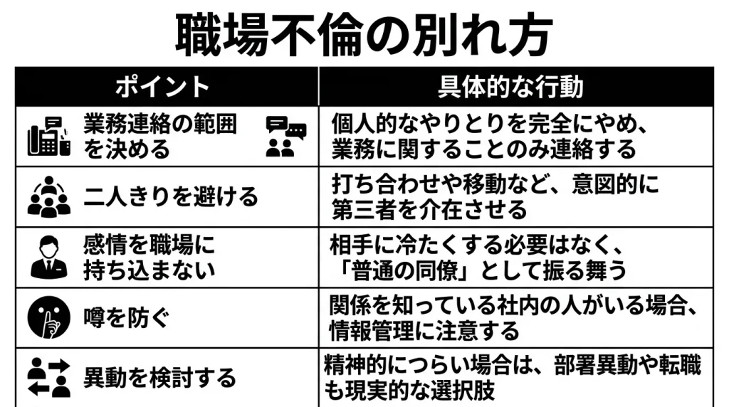 職場不倫の別れ方
