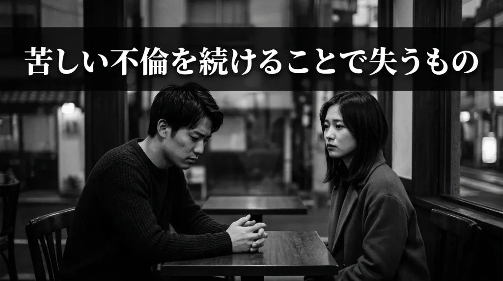苦しいまま不倫を続けることで失う3つのもの