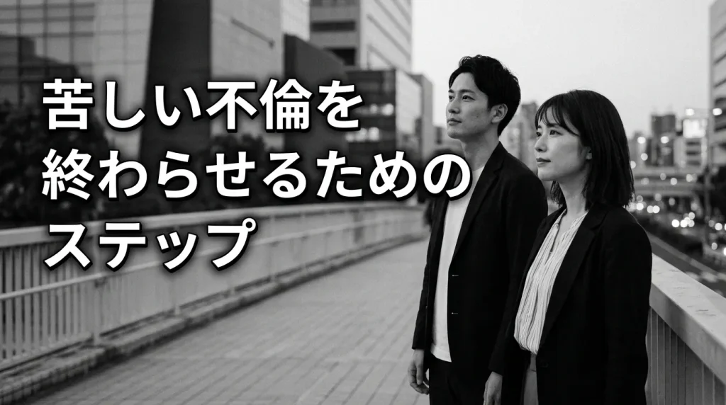 苦しい不倫を終わらせるための4つのステップ