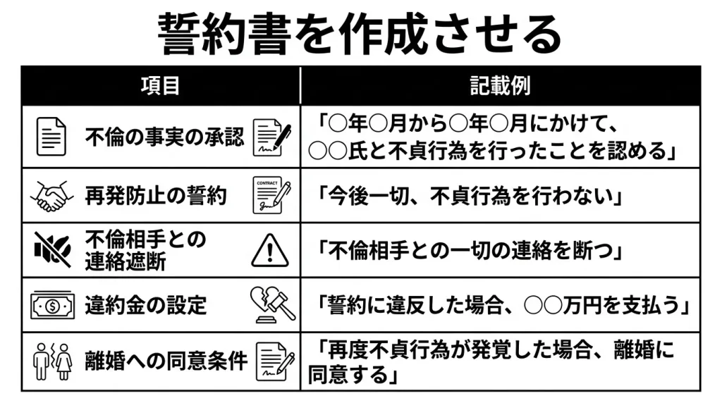 誓約書を作成させる