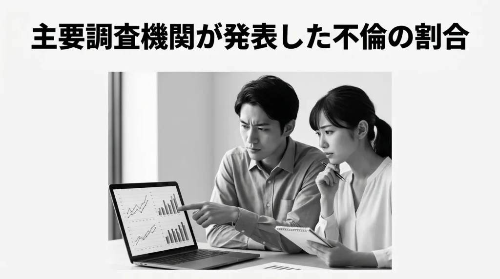 調査によって異なる不倫の割合、まず全体像を把握しよう