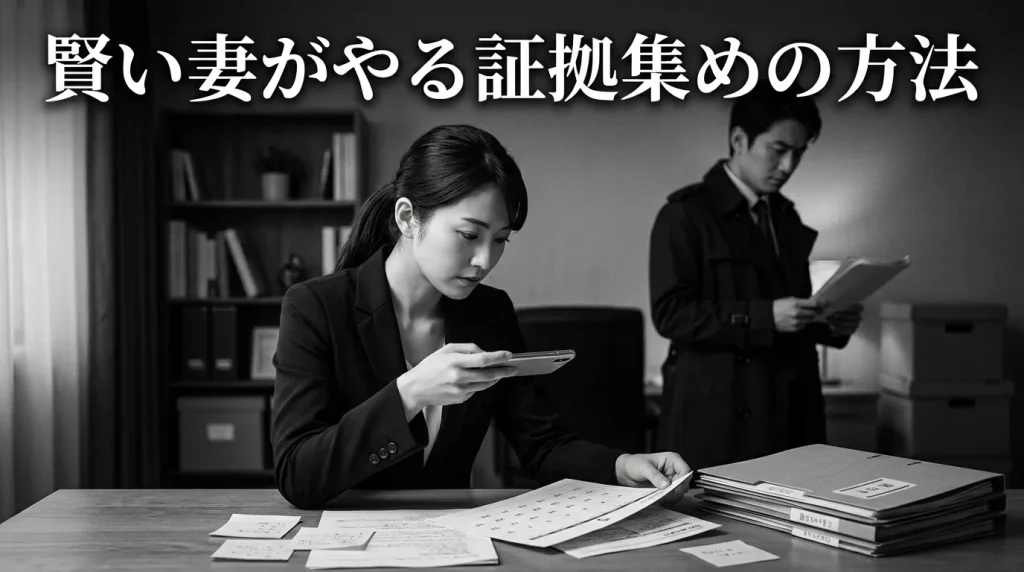 賢い妻がやること｜感情的に動かず証拠を集める方法