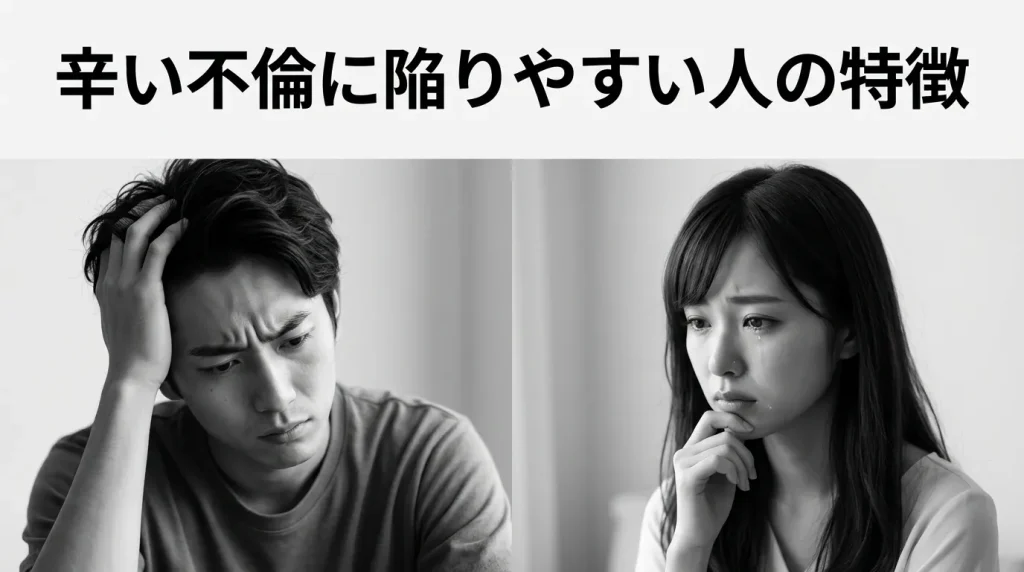 辛い不倫に陥りやすい人の特徴と深層心理