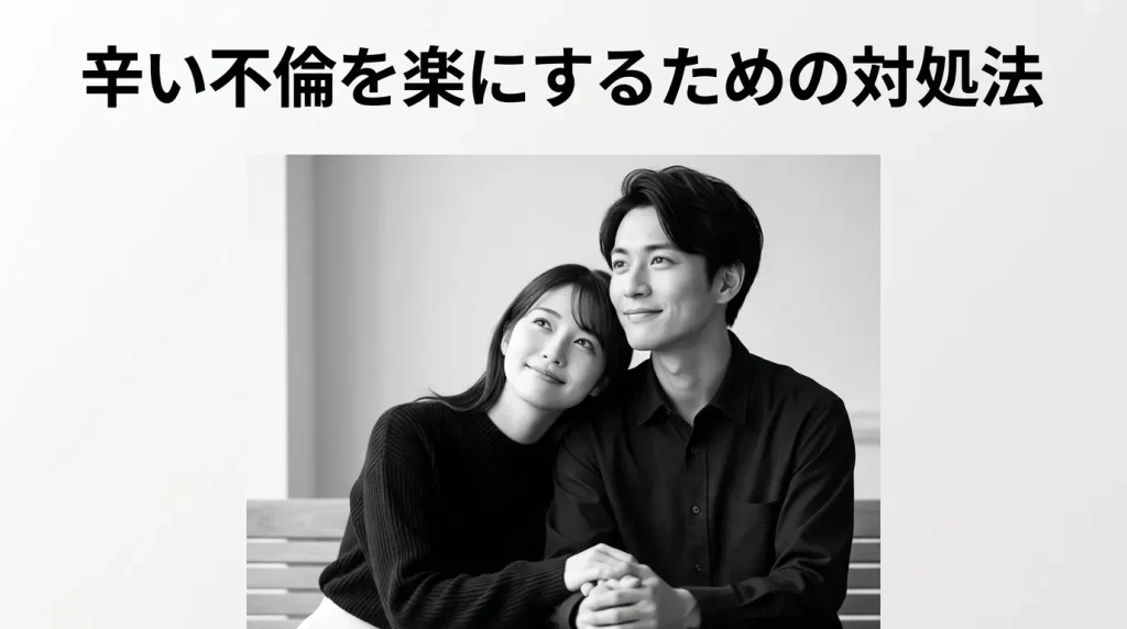 辛い不倫をすぐに楽にするための対処法
