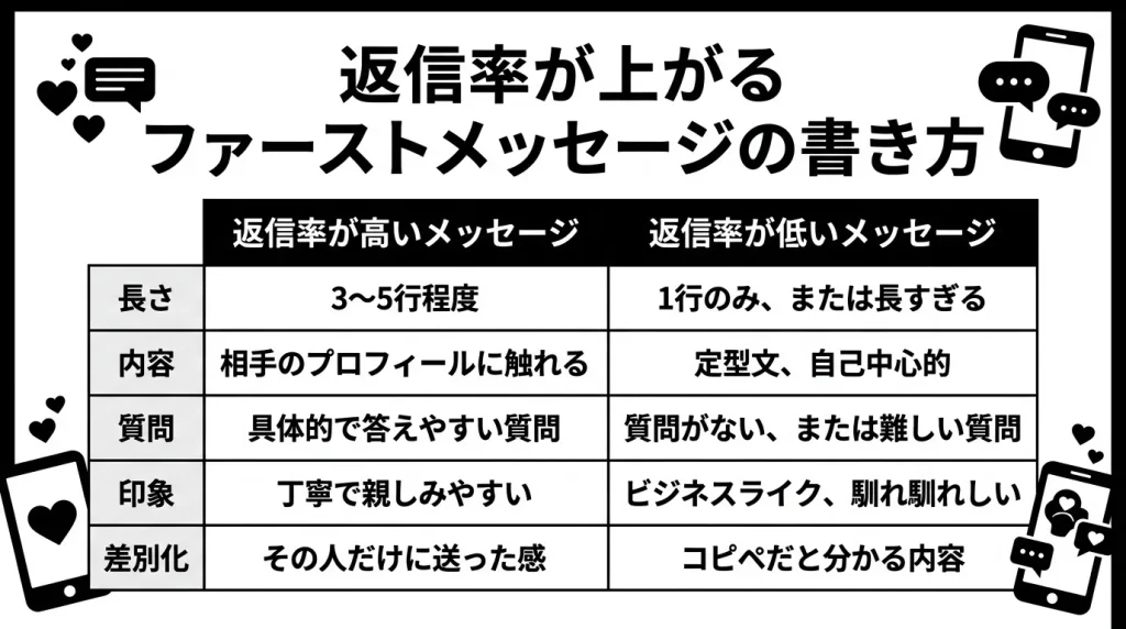 返信率が上がるファーストメッセージの書き方