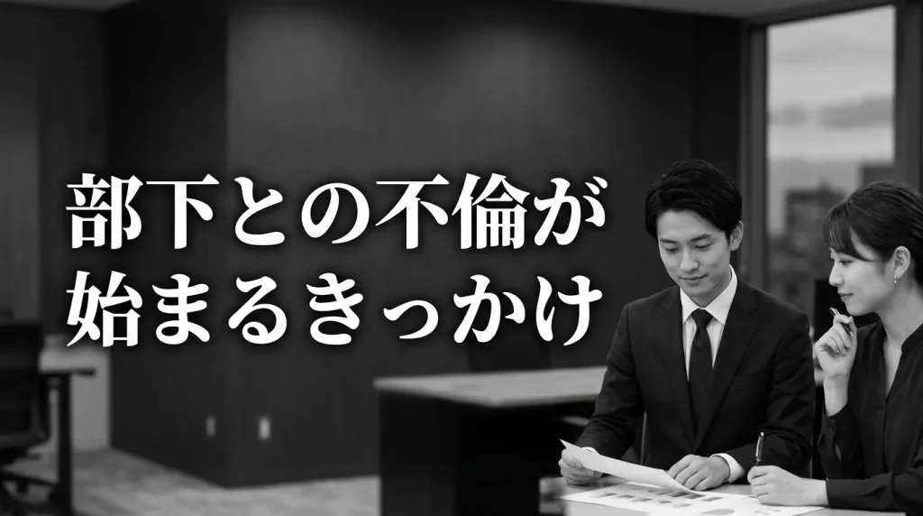 部下との不倫が始まる主なきっかけ