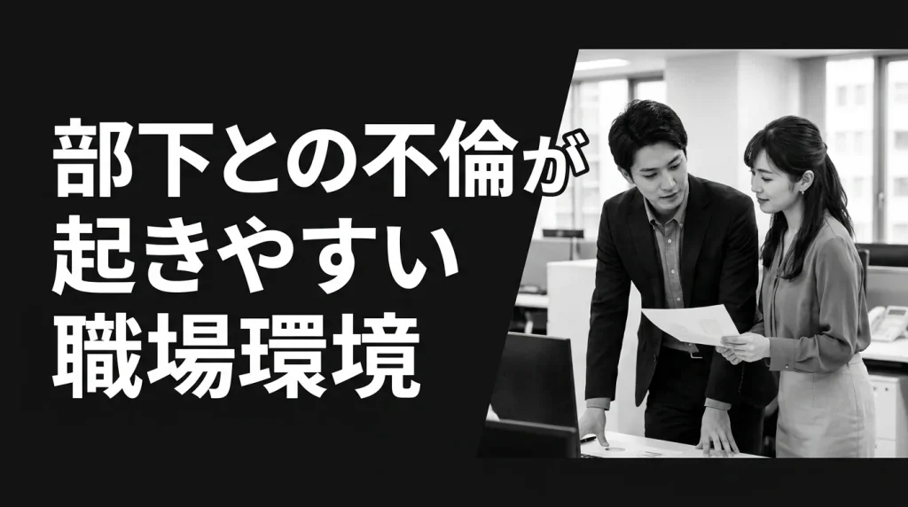 部下との不倫が起きやすい職場環境とは