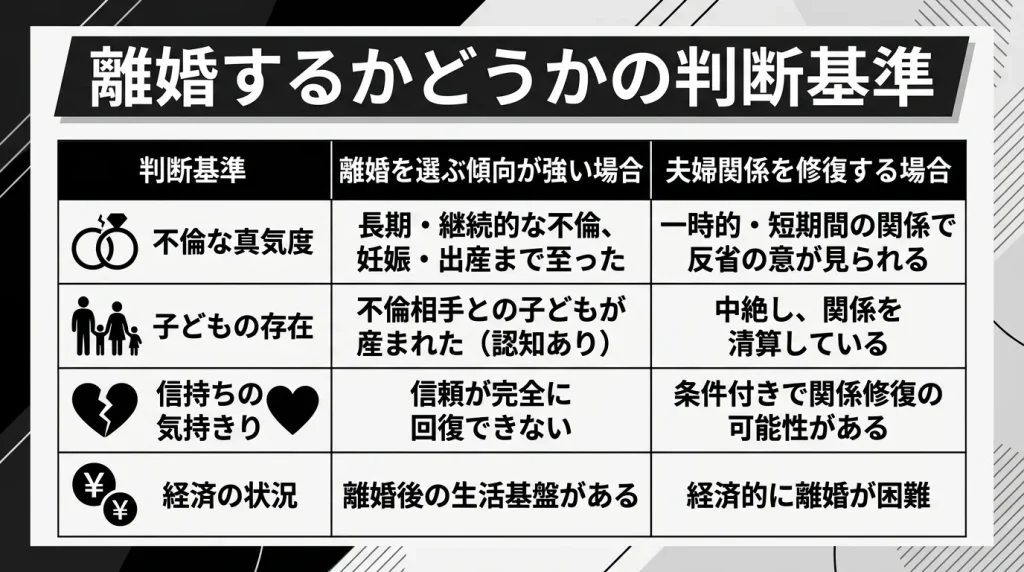 離婚するかどうかの判断基準