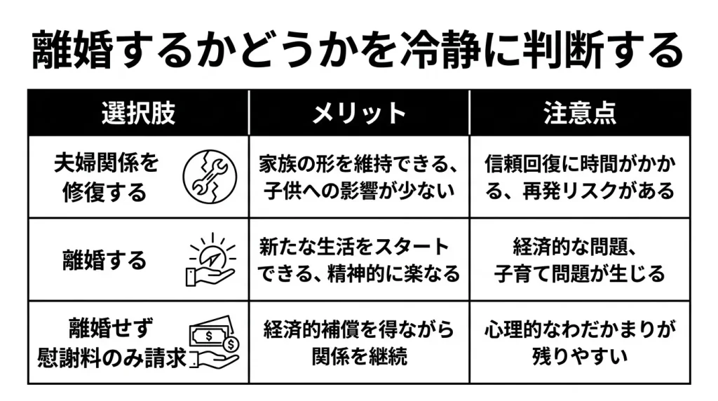 離婚するかどうかを冷静に判断する