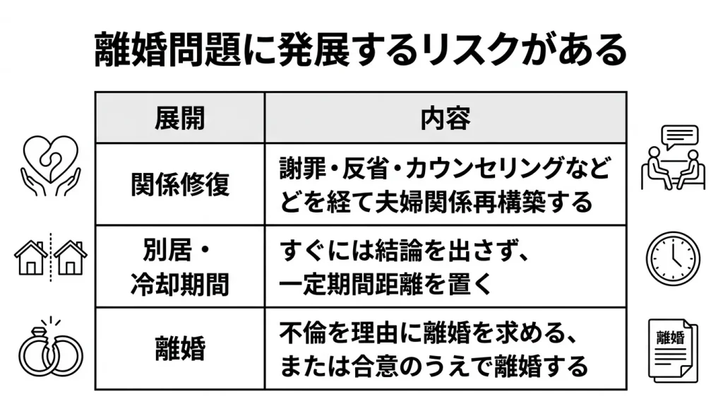 離婚問題に発展するリスクがある