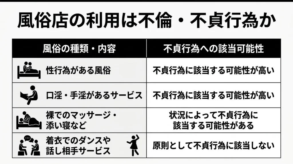 風俗店の利用は不倫・不貞行為か