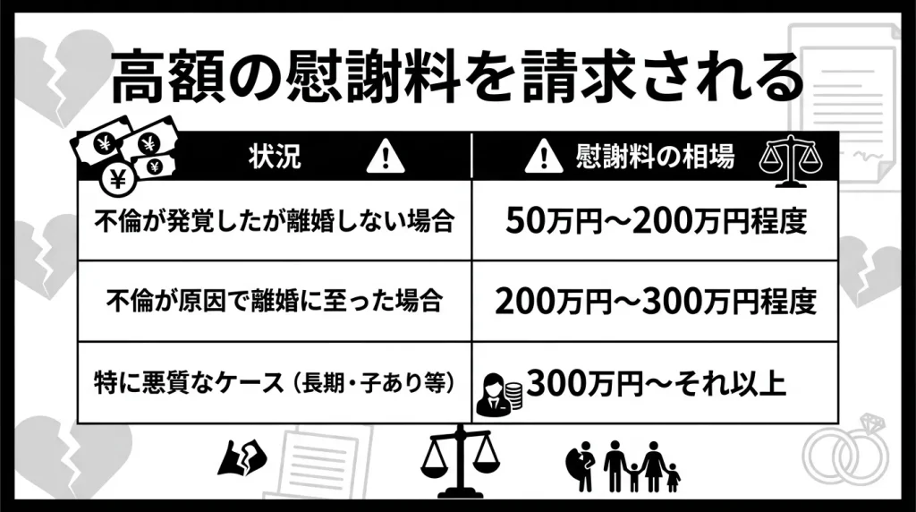 高額の慰謝料を請求される