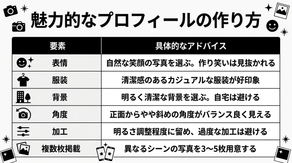 魅力的なプロフィールの作り方