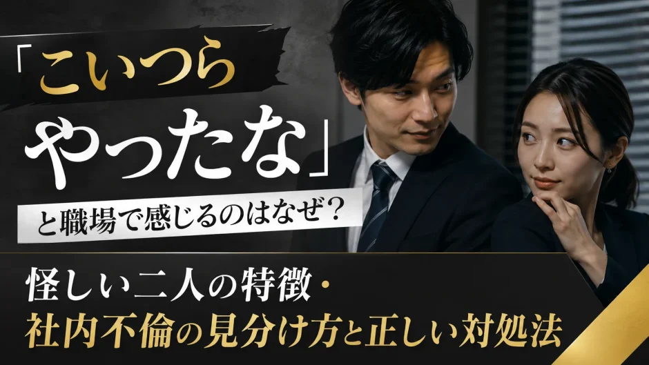 「こいつらやったな」と職場で感じるのはなぜ？怪しい二人の特徴・社内不倫の見分け方と正しい対処法