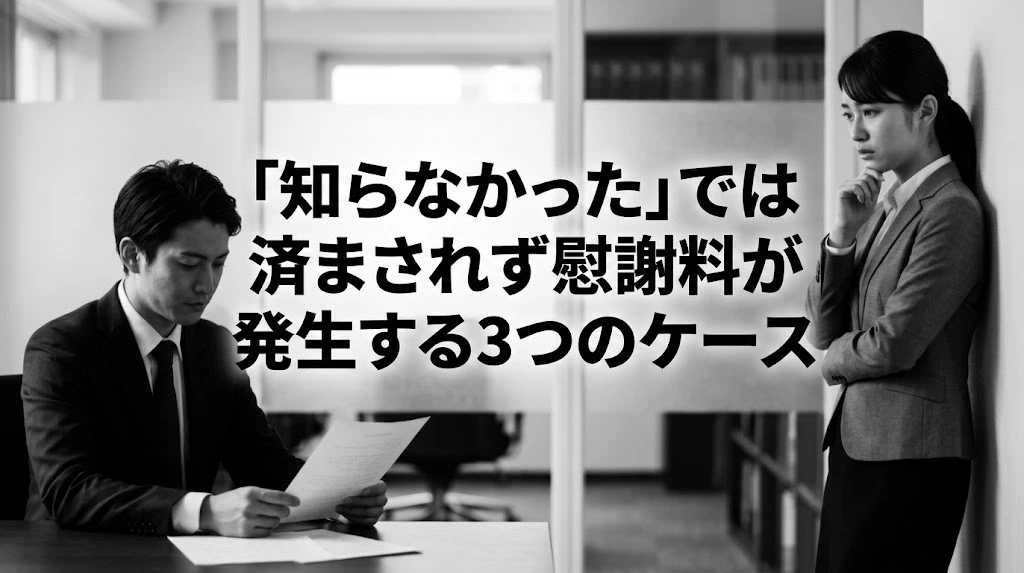 注意！「知らなかった」では済まされず慰謝料が発生する3つのケース