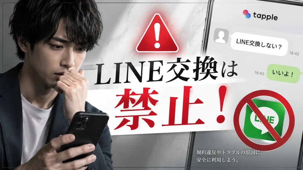 結論!tapple(タップル)ではLINEを含む個人情報交換は禁止されている
