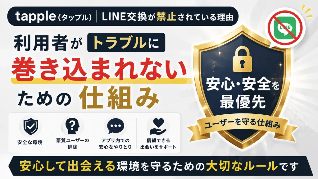 tapple(タップル)でLINE交換が禁止されている理由