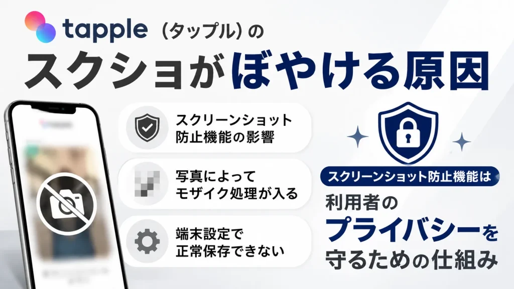 tapple(タップル)のスクショがぼやける原因