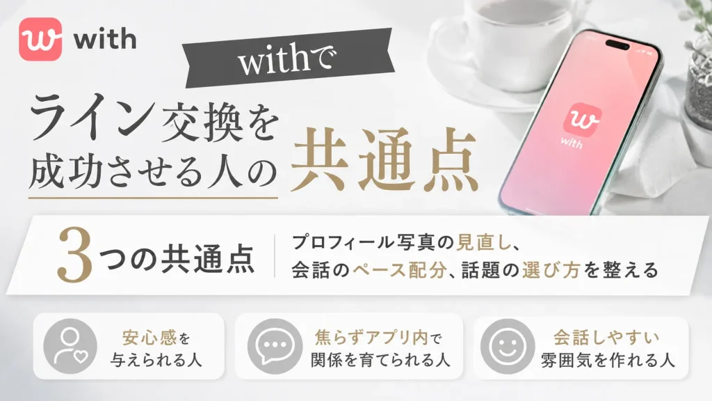 withでライン交換を成功させる人の共通点
