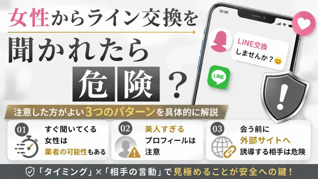 女性からライン交換を聞かれたら危険?