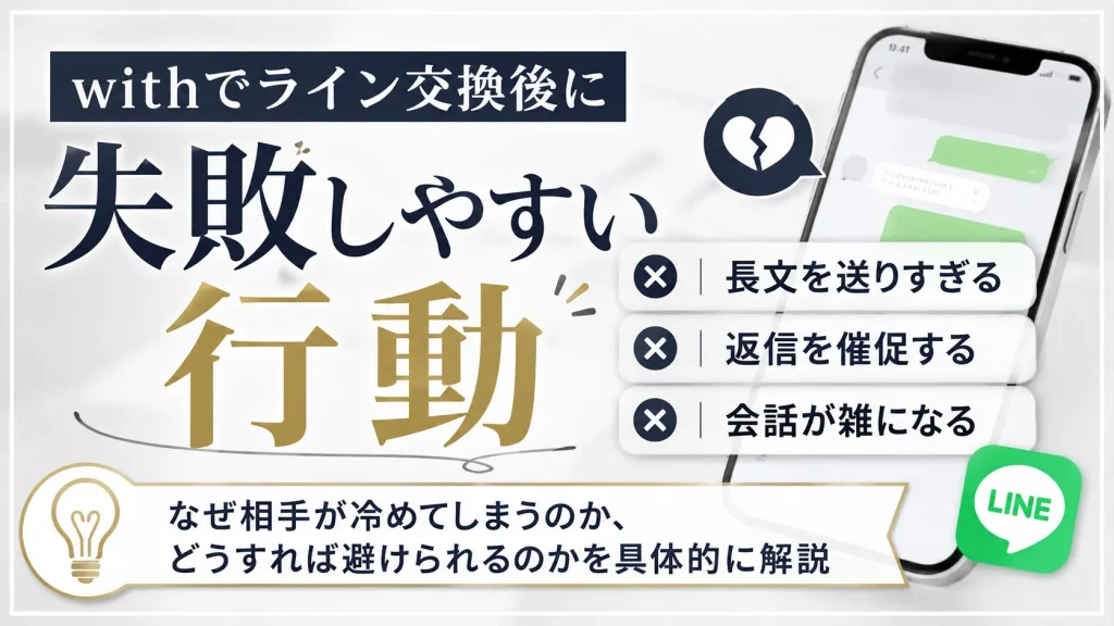 withでライン交換後に失敗しやすい行動