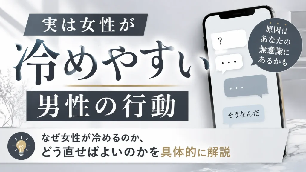 実は女性が冷めやすい男性の行動