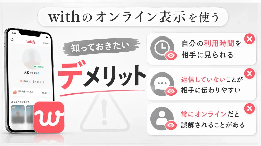 withのオンライン表示を使うデメリット