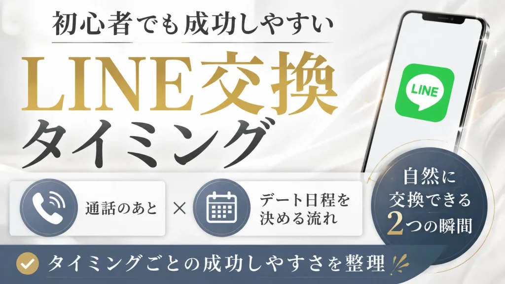 初心者でも成功しやすいLINE交換タイミング