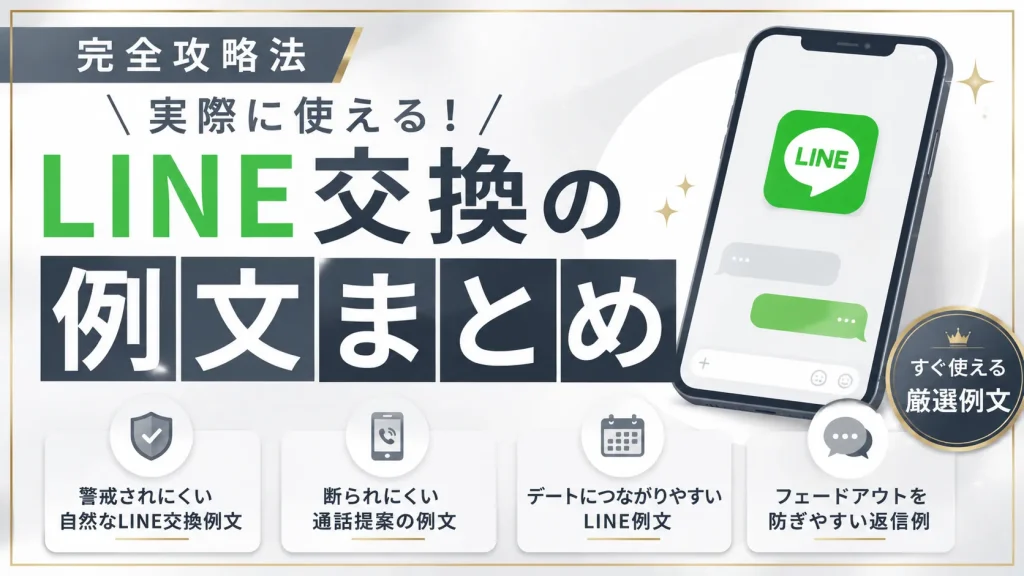 【完全攻略法】実際に使える!LINE交換の例文まとめ
