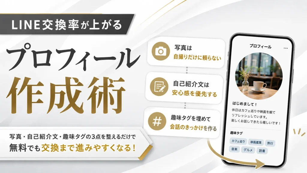 LINE交換率が上がるプロフィール作成術