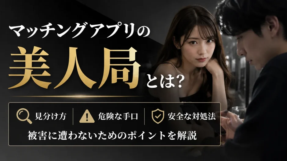 マッチングアプリの美人局とは？被害に遭わないための見分け方・危険な手口・安全な対処法を解説
