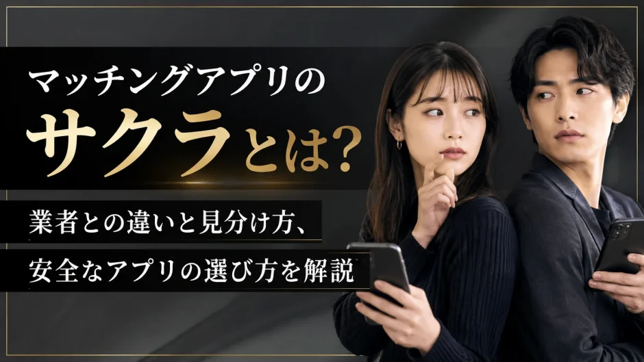 マッチングアプリのサクラとは？業者との違いと見分け方、安全なアプリの選び方を解説