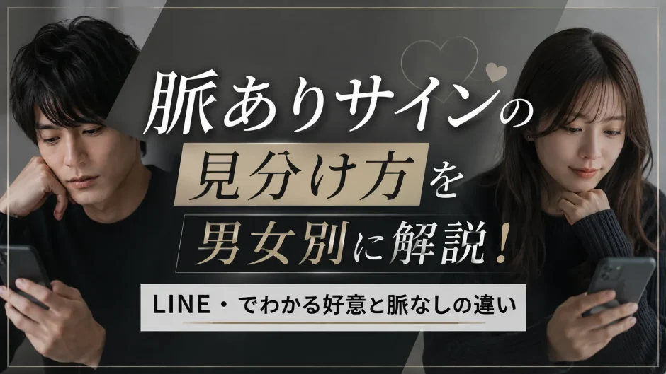脈ありサインの見分け方を男女別に解説！LINE・でわかる好意と脈なしの違い